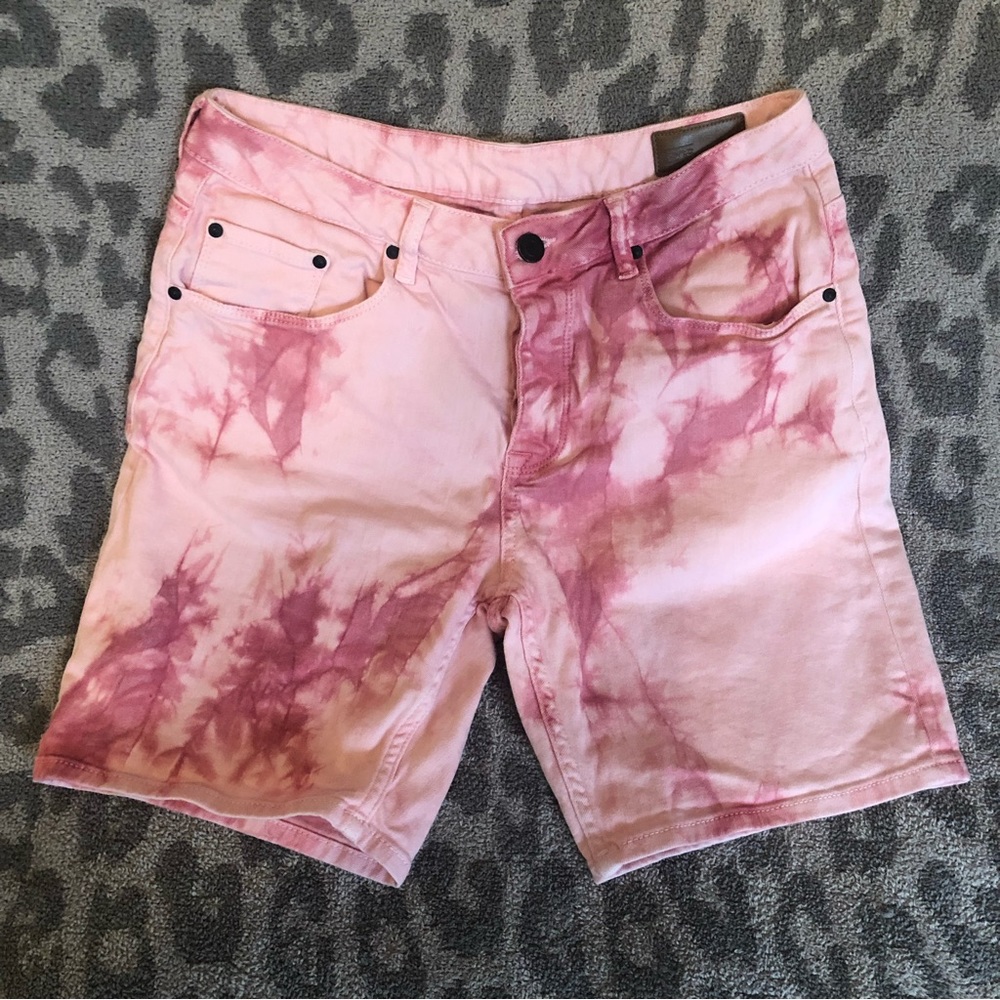 Asos Pink Tie-Dye Shorts Size 30